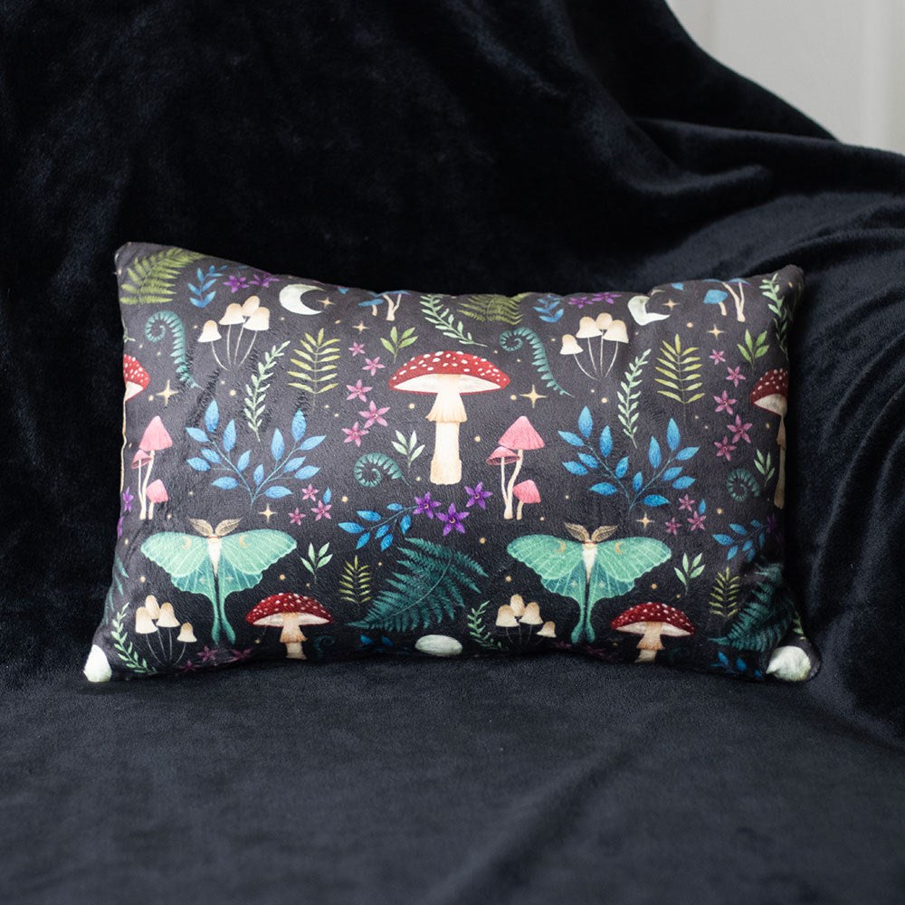 Dark Forest Print Rectangular Cushion