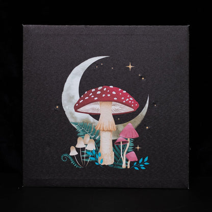 Forest Mushroom Light up Canvas Plaque
