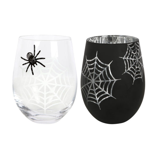 Set of 2 Stemless Wine Glasses