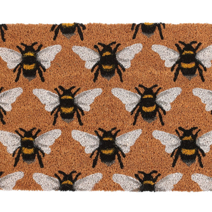 Natural Bee Print Doormat