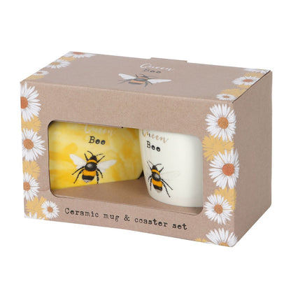 Queen Bee Mug And Coaster Set