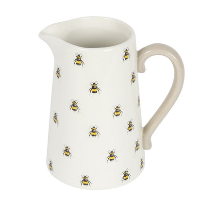 Ceramic Bee Design Flower Jug Vase (H18cm)