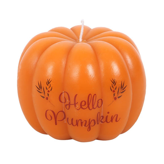 Hello Pumpkin Shaped Unscented Candle