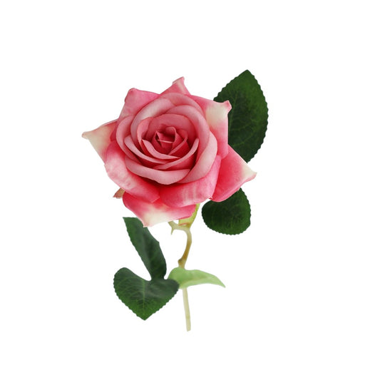 Artificial Dark Pink Rose Stem (8cm Head)