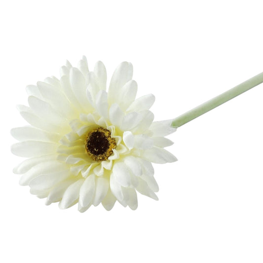 Artificial Single White Gerbera Stem 52cm