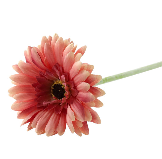 Artificial Single Dusky Pink Gerbera Stem 52cm