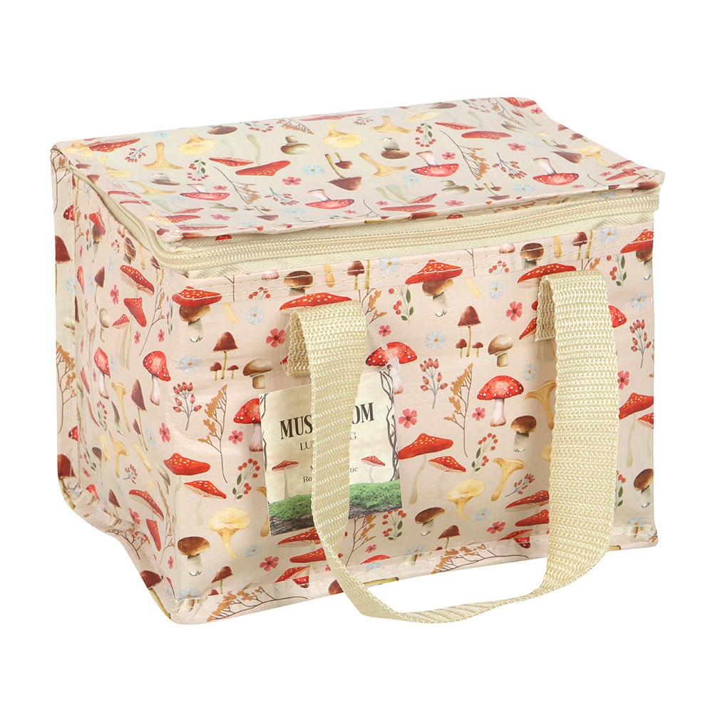 Mushroom Print Insulated Lunch Bag