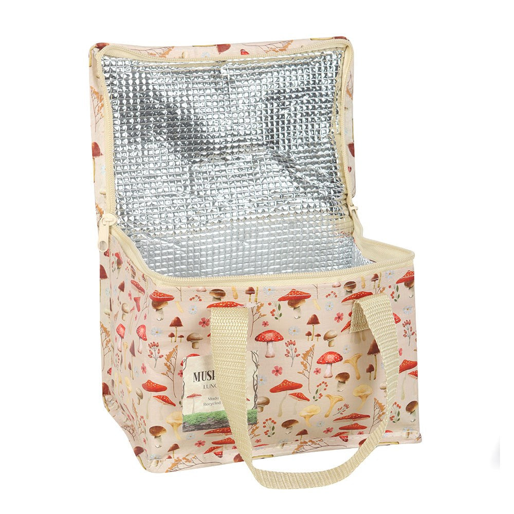 Mushroom Print Insulated Lunch Bag