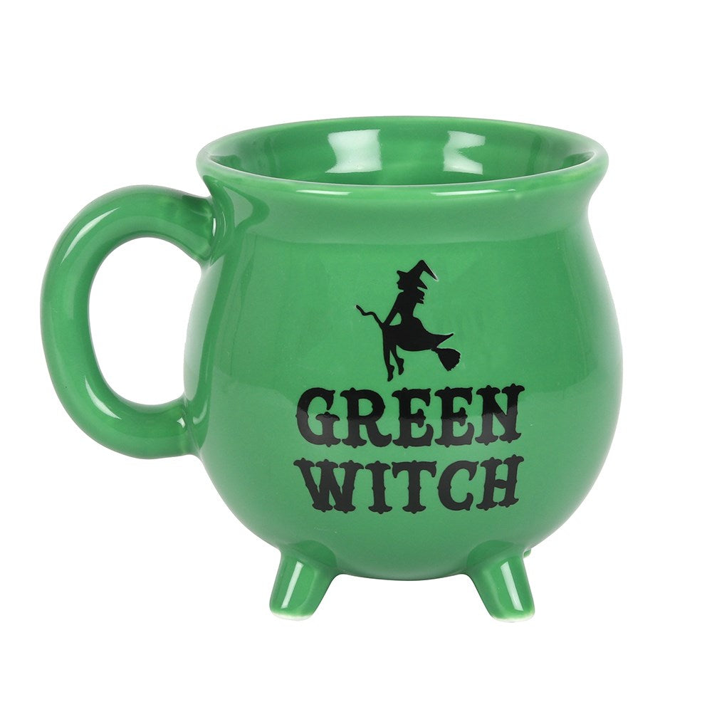 Green Witch Cauldron Shaped Mug