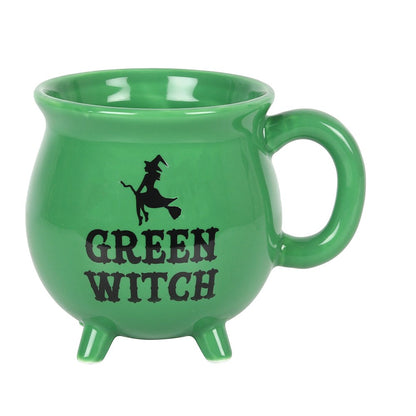 Green Witch Cauldron Shaped Mug