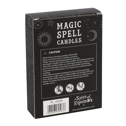 Pack of 12 Small Green Spell Candles - Luck