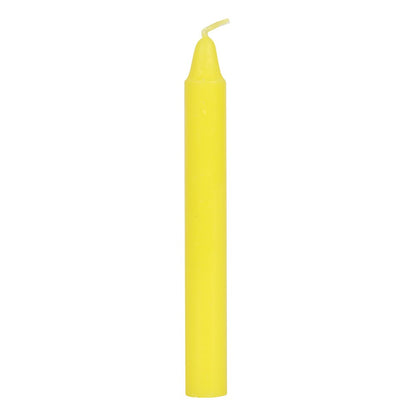 Pack of 12 Small Yellow Spell Candles - Success