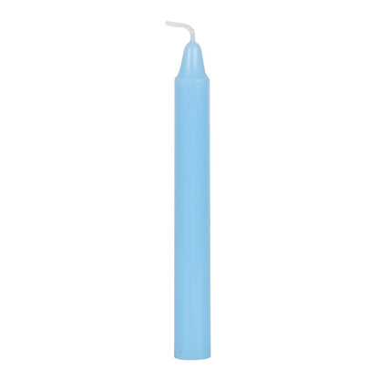 Pack of 12 Small Light Blue Spell Candles - Peace