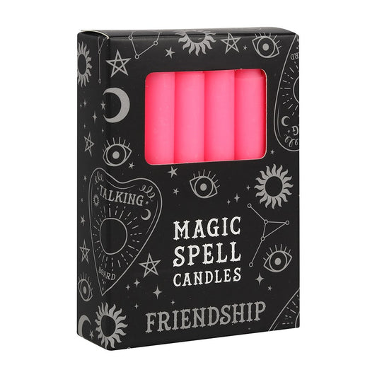 Pack of 12 Small Pink Spell Candles - Friendship