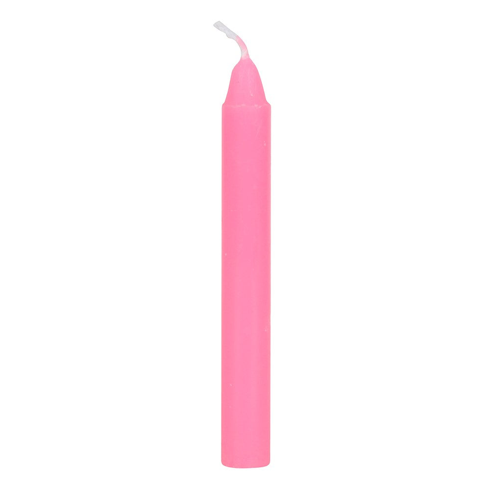 Pack of 12 Small Pink Spell Candles - Friendship