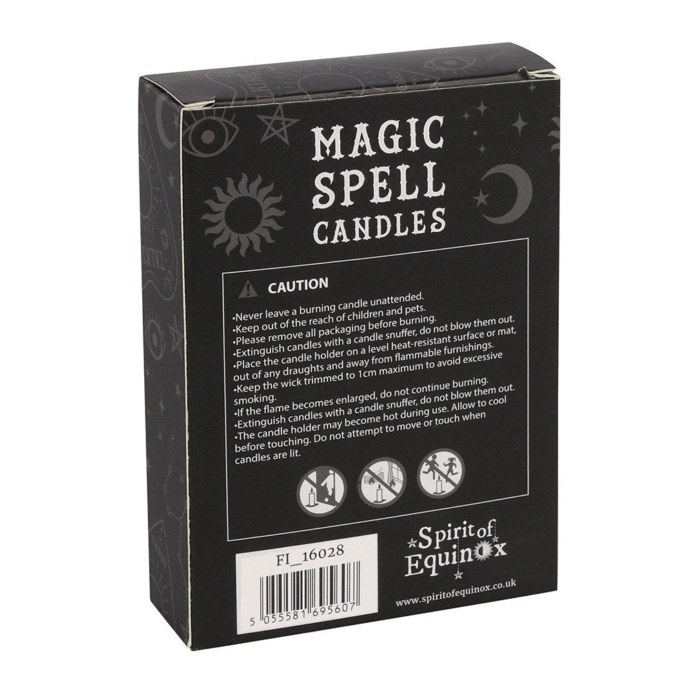 Pack of 12 Small White Spell Candles - Happiness