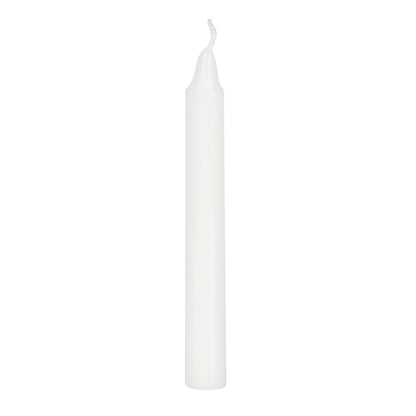 Pack of 12 Small White Spell Candles - Happiness