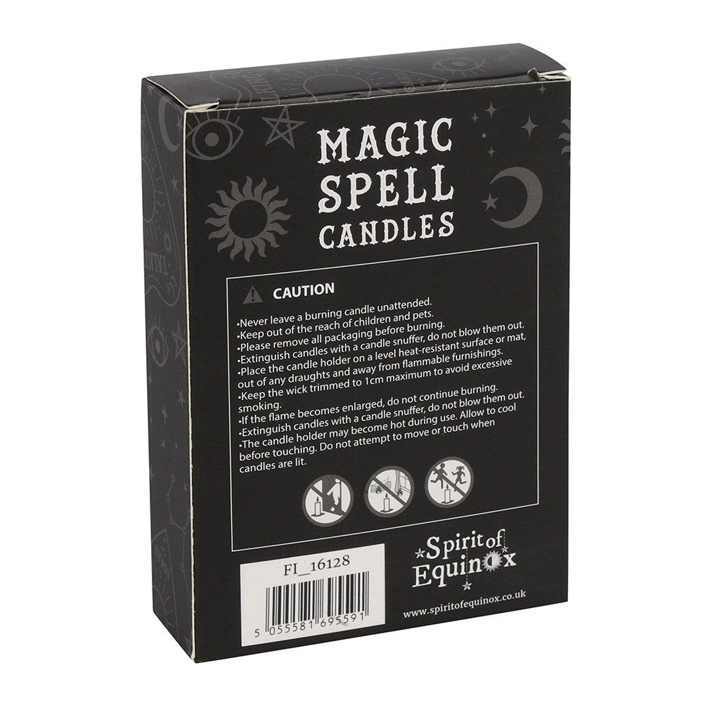 Pack of 12 Small Black Spell Candles- Protection