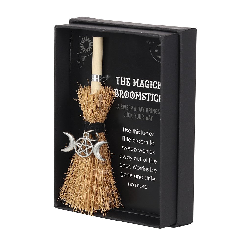 Mini Triple Moon Broomstick Charm