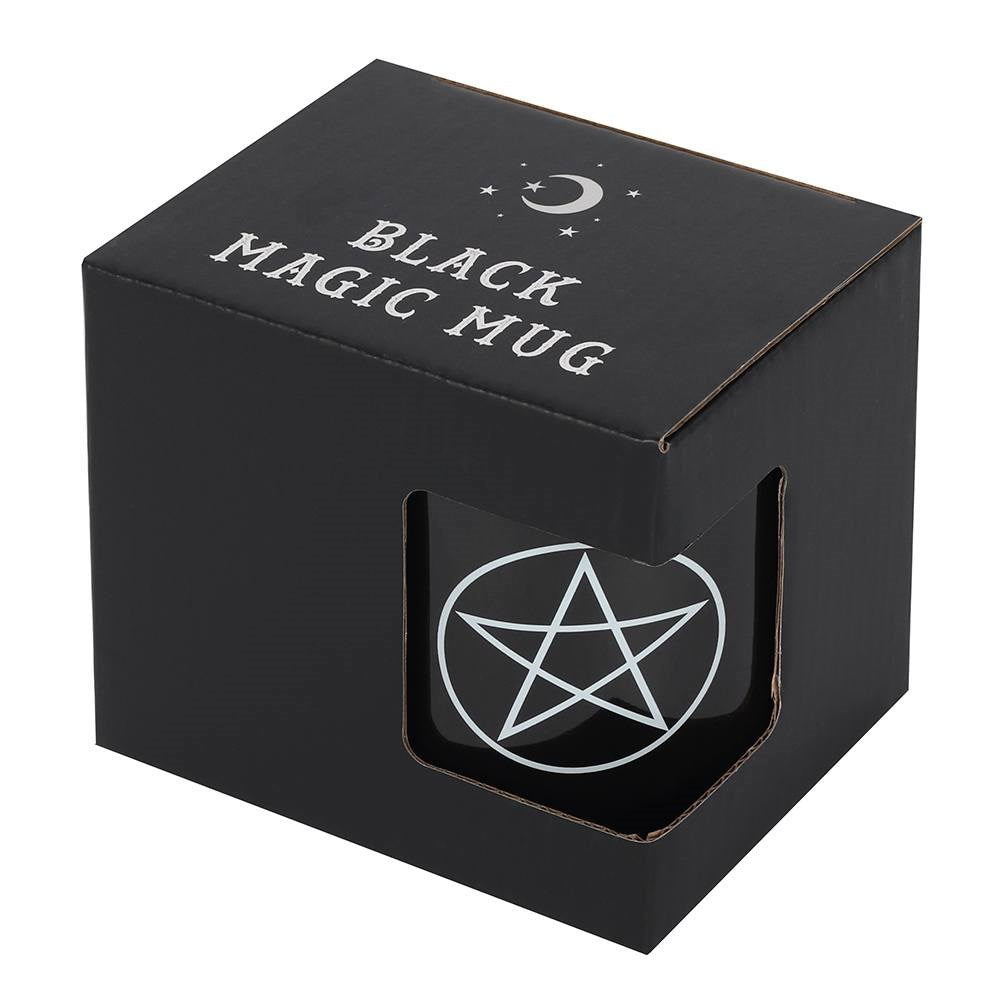 Black Ceramic Mug With a Pentagram Design