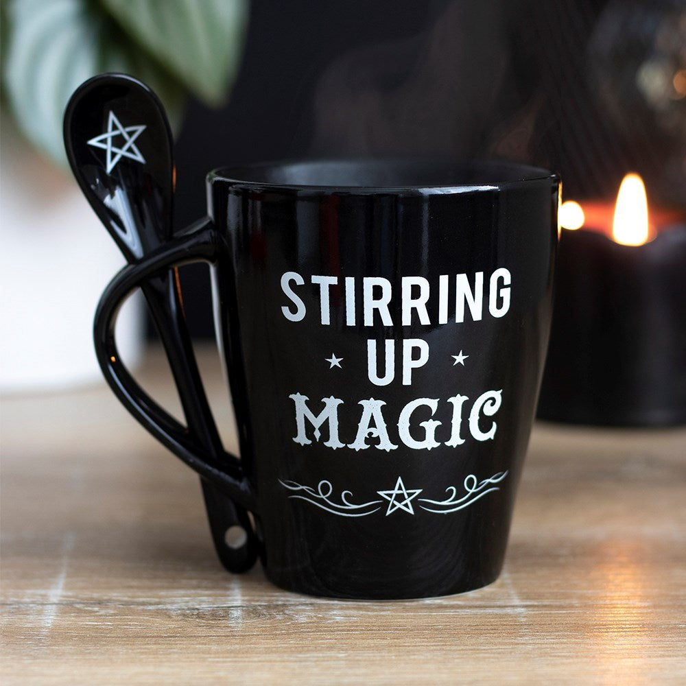 Ceramic Mug and Spoon Set - Stirring Up Magic.