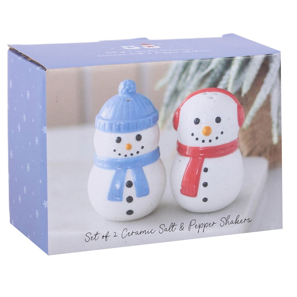 Winter Snowmen Salt and Pepper Shakers