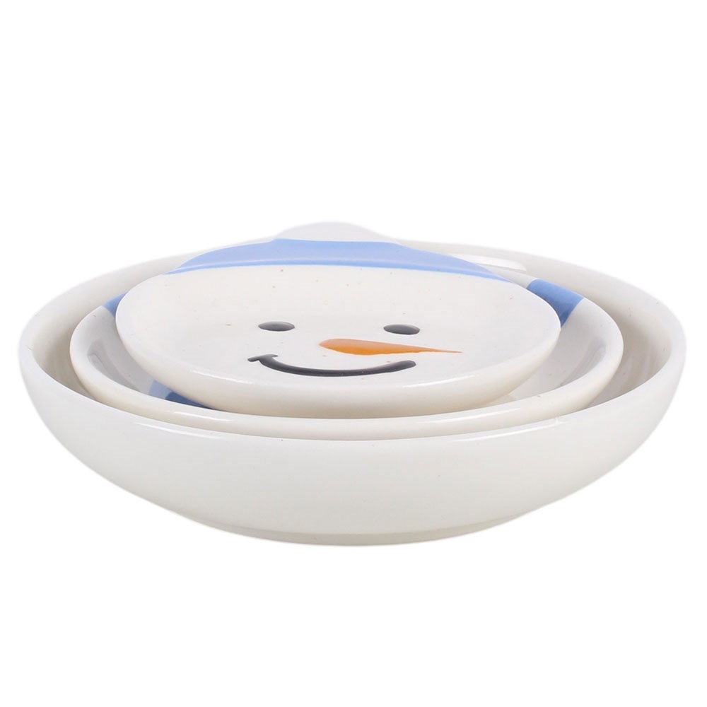 Set of 3 Winter Snowmen Stacking Bowls