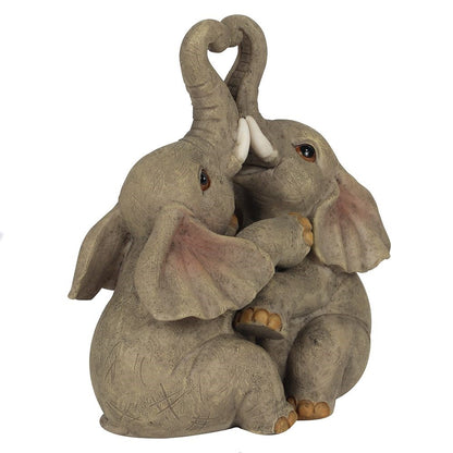 Elephant Embrace Couple Ornament