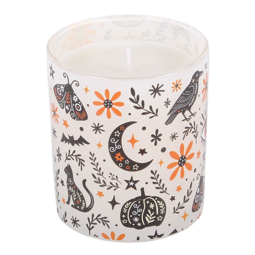 Frightful Folk Print Spiced Vanilla Scented Candle