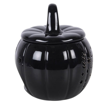 Black Folk Pumpkin Oil Burner and Wax Warmer