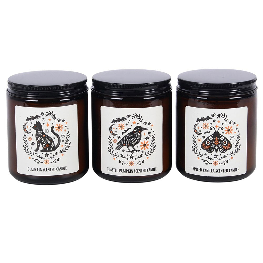 Set of 3 Frightful Folk Scented Candles