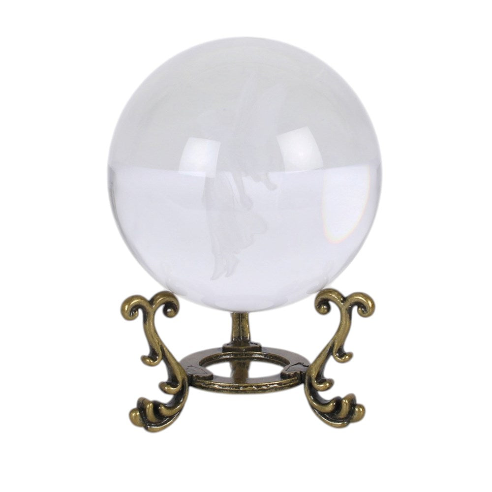Stardust Fairy Laser Engraved Glass Crystal Ball and Stand