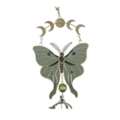 Moonphase Moth Windchime