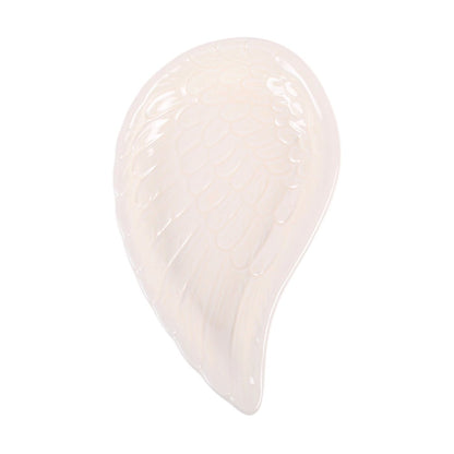 Off White Angel Wing Trinket Dish