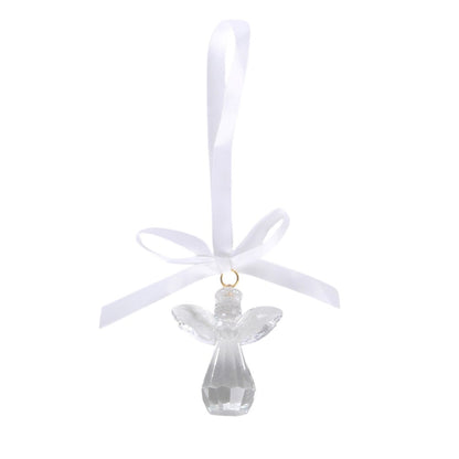 Always Beside You Faceted Glass Angel Hanging Decoration