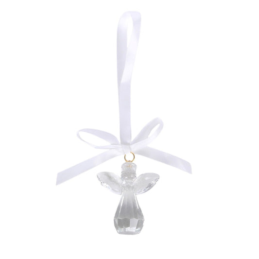 Always Beside You Faceted Glass Angel Hanging Decoration