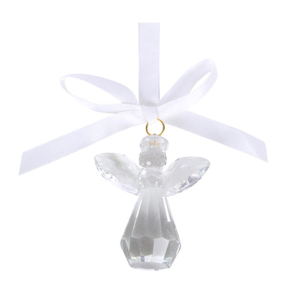 Always Beside You Faceted Glass Angel Hanging Decoration