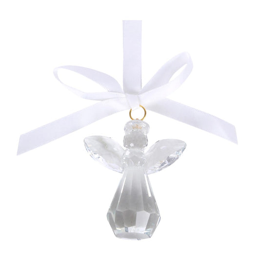 Always Beside You Faceted Glass Angel Hanging Decoration