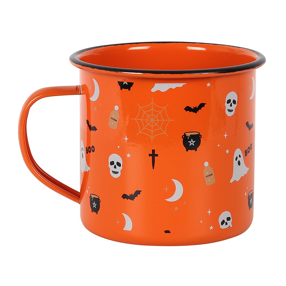 Halloween Print Enamel Mug