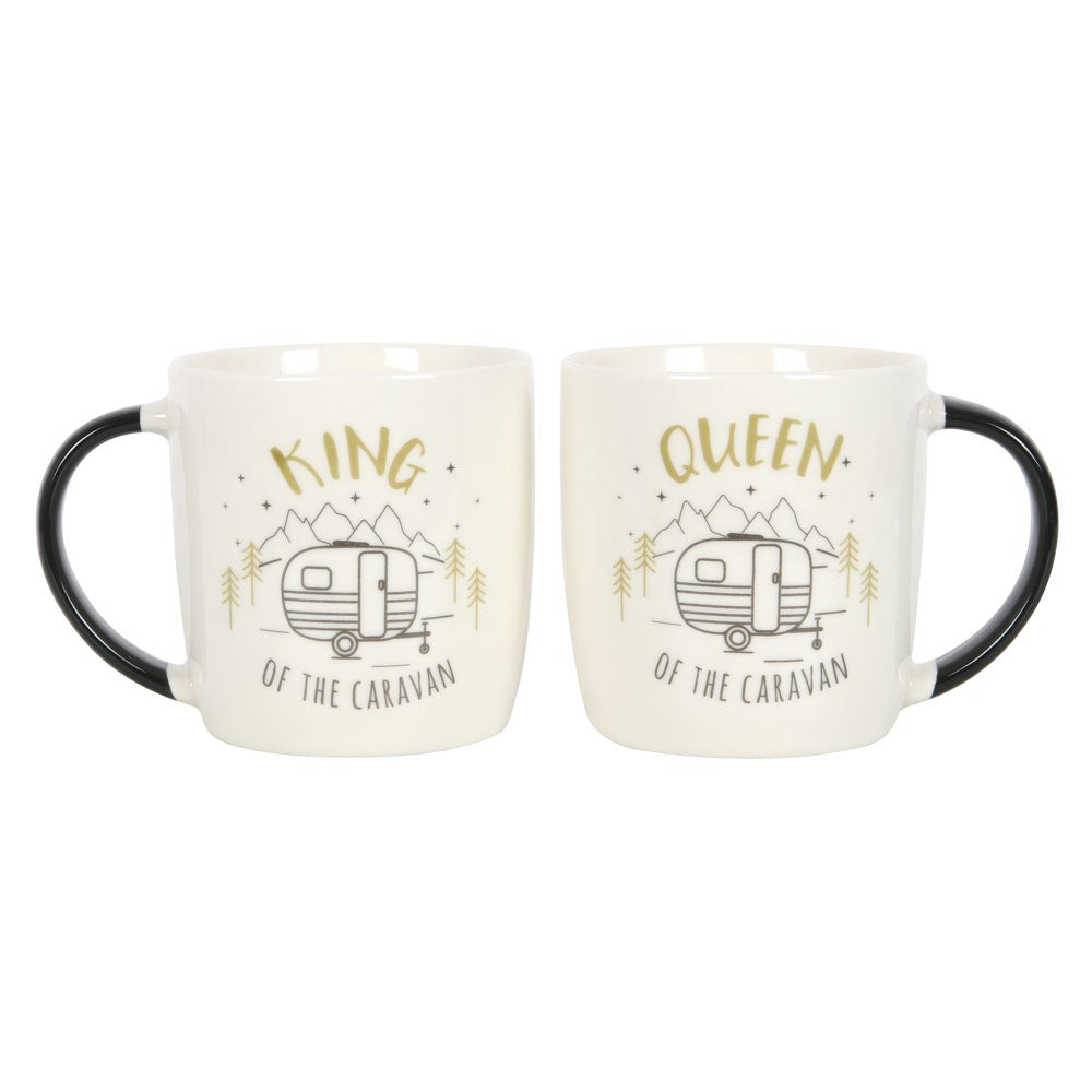 King and Queen Caravan Mug Set