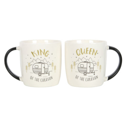 King and Queen Caravan Mug Set