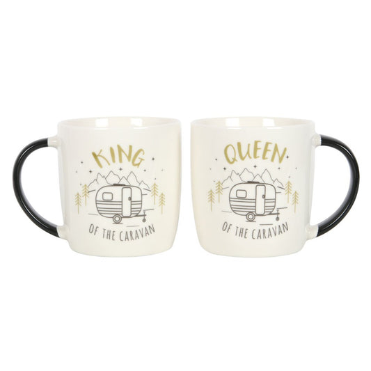 King and Queen Caravan Mug Set