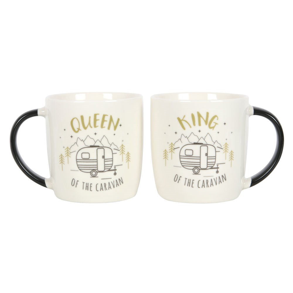 King and Queen Caravan Mug Set