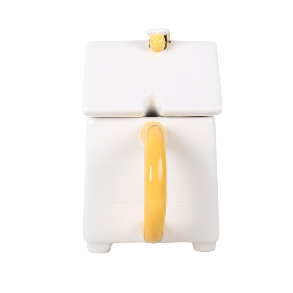 White Beehive Mug and Spoon Set