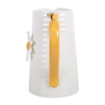 3D Daisy and Honey Bee Ceramic Flower Jug