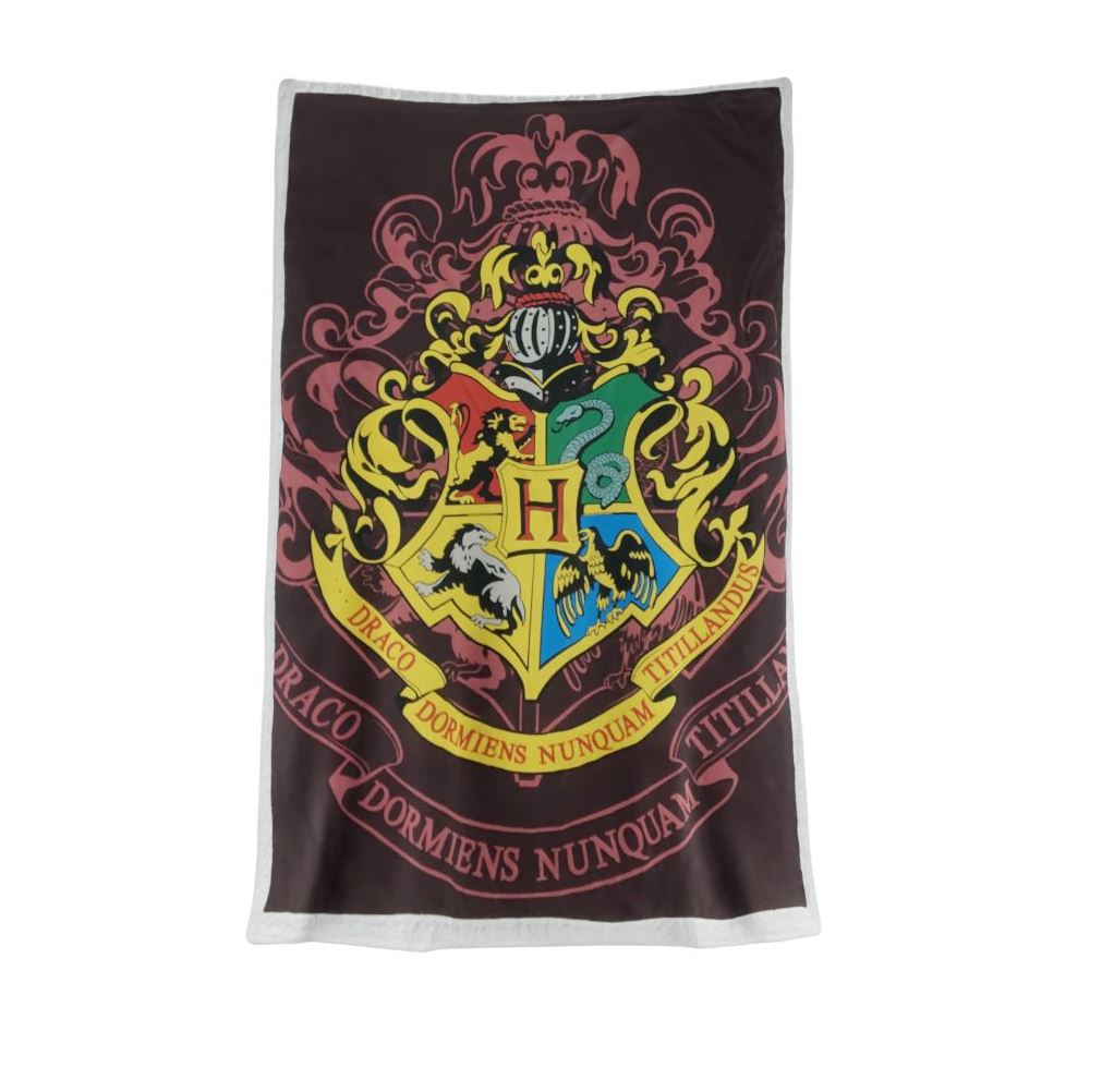 Harry Potter Hogwarts Crest Soft To Touch Throw 100 x 150cm