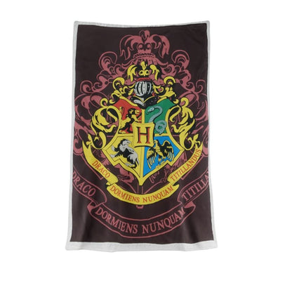 Harry Potter Hogwarts Crest Soft To Touch Throw 100 x 150cm