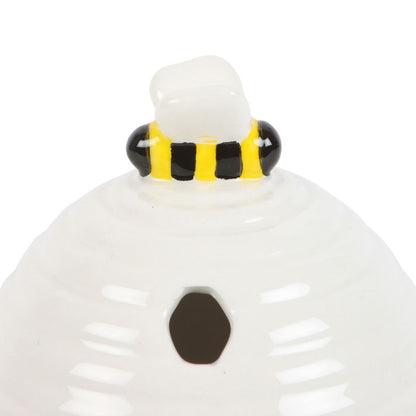 White Beehive Incense Cone Holder