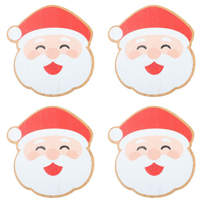 Jolly Santa Christmas Coaster Set