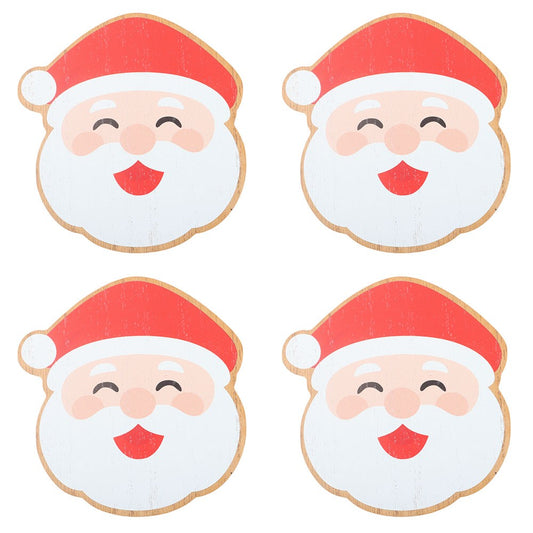 Jolly Santa Christmas Coaster Set